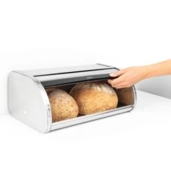 Brabantia Roll Top Matt Steel Bread Bin -Kitchen Supplies 1000016231 alt03