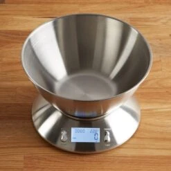 Dunelm Stainless Steel Electronic Kitchen Scales With Measuring Bowl -Kitchen Supplies 1000156949 alt01