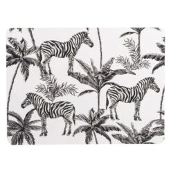 Set Of 4 Madagascar Zebra Repeat Placemats