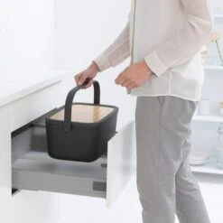 Brabantia Dark Grey Nic Bread Bin -Kitchen Supplies 30704231 alt02