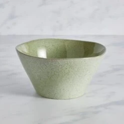 Amalfi Reactive Glaze Salad Bowl, Sage