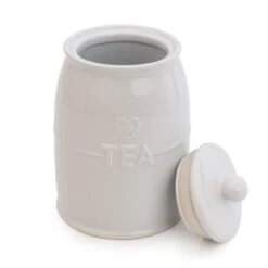 White Hearts Tea Canister -Kitchen Supplies 30737432 alt02