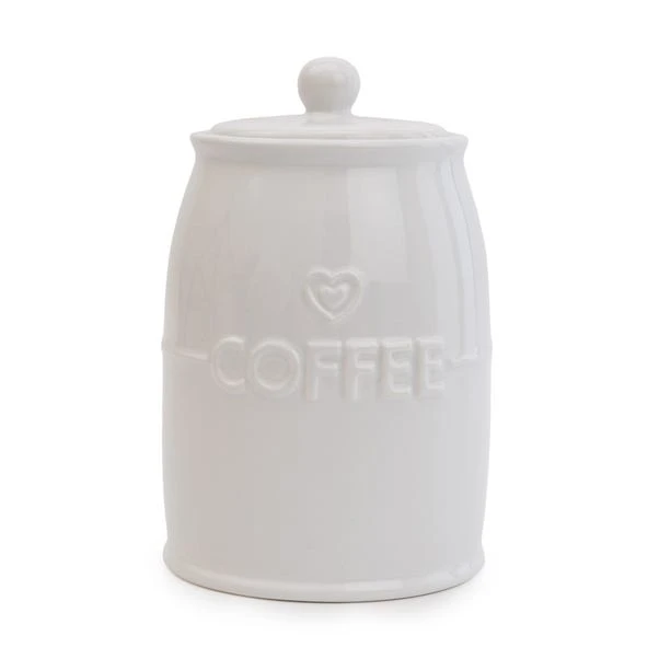 White Hearts Coffee Canister 3 White Hearts Coffee Canister