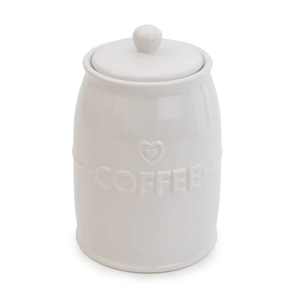White Hearts Coffee Canister 4 White Hearts Coffee Canister - Image 2