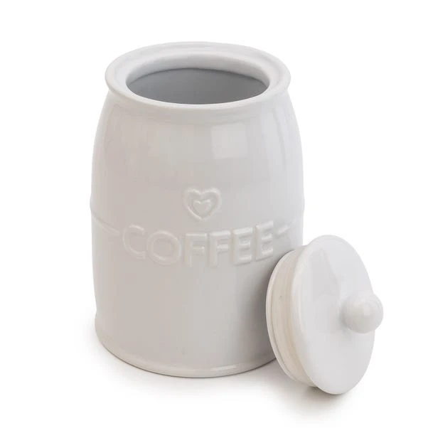 White Hearts Coffee Canister 5 White Hearts Coffee Canister - Image 3
