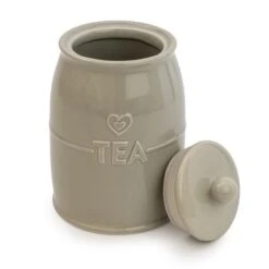 Grey Hearts Tea Canister -Kitchen Supplies 30737441 alt02