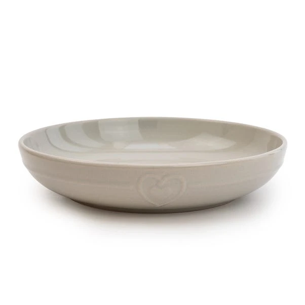 Hearts Grey Stoneware Pasta Bowl 3 Hearts Grey Stoneware Pasta Bowl