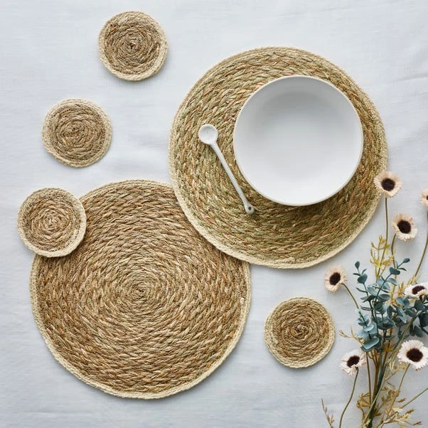 Set Of 2 Grass Braid Placemats 3 Set Of 2 Grass Braid Placemats
