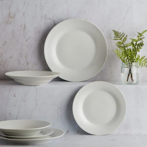 White Rim 12 Piece Dinner Set 3 White Rim 12 Piece Dinner Set