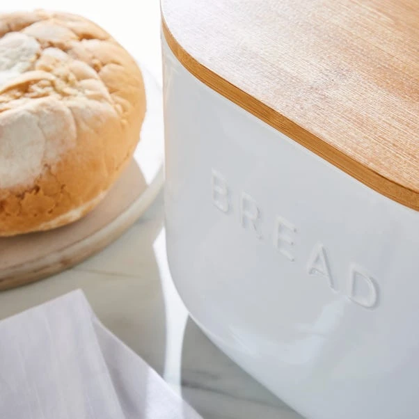 Ceramic Bread Bin White 4 Ceramic Bread Bin White - Image 2