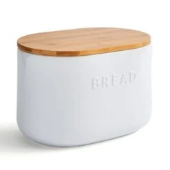 Ceramic Bread Bin White 7 Ceramic Bread Bin White -Kitchen Supplies 30796455 alt02