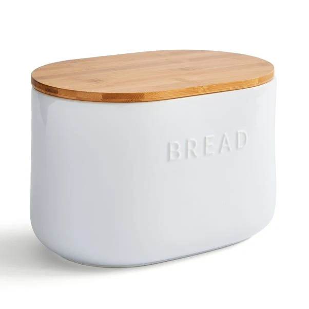 Ceramic Bread Bin White 5 Ceramic Bread Bin White - Image 3