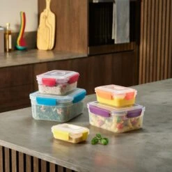 Joseph Joseph Set Of 5 Multicolour Nest Lock Storage Containers