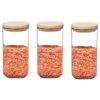 Set Of 3 Air Seal Round Glass Storage Jars -Kitchen Supplies 30816119
