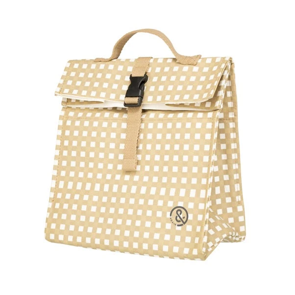 &Again Gingham Paper Cooler Lunch Bag 5 &Again Gingham Paper Cooler Lunch Bag - Image 3