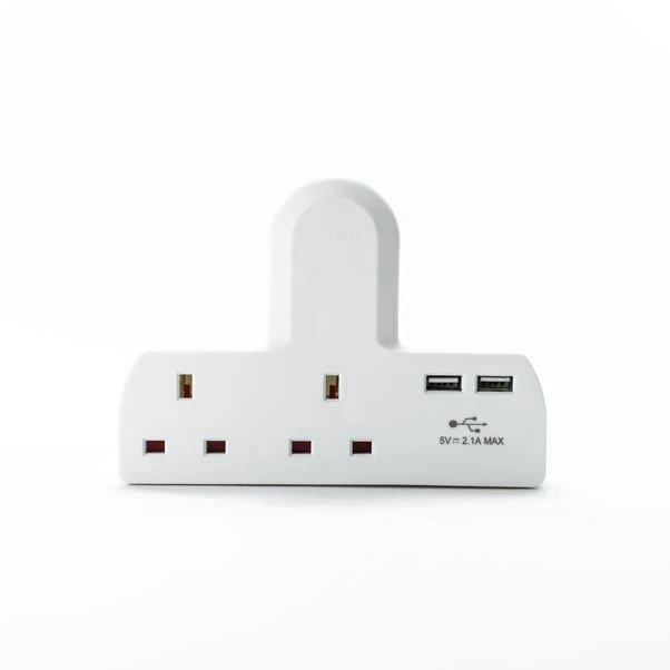 Status 2 Way Cable Free Socket With 2 X USB 3 Status 2 Way Cable Free Socket With 2 X USB