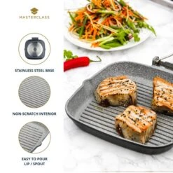 MasterClass Non-Stick Aluminium Grill Pan, 24cm -Kitchen Supplies 30847853 alt05