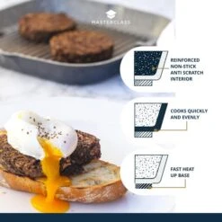 MasterClass Non-Stick Aluminium Grill Pan, 24cm -Kitchen Supplies 30847853 alt06