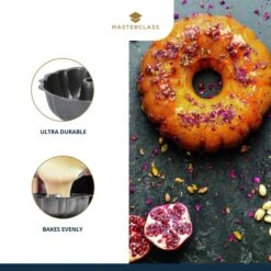 MasterClass Non Stick Fluted Cake Pan Round 27cm -Kitchen Supplies 30848918 alt07