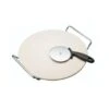 KitchenCraft World Of Flavours Italian Pizza Stone Stand And Pizza Cutter Set 32cm -Kitchen Supplies 30851592