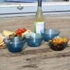 Three Rivers Set Of 4 Blue Linear Bowls -Kitchen Supplies 30851721