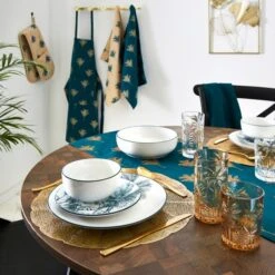 Luxe Palm Teal Apron -Kitchen Supplies 30858773 alt01