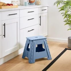 Large Ashley Blue Step Stool