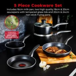Tower Smart Start Gourmet Non-Stick Aluminium 5 Piece Pan Set -Kitchen Supplies 30873202 alt02