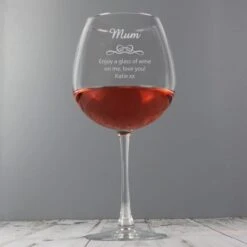 Personalised Decorative Bottle Of Wine Glass -Kitchen Supplies 30878469 alt02