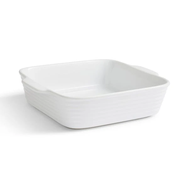 White Ribbed Square Roaster 5 White Ribbed Square Roaster - Image 3