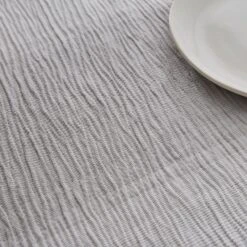 Grey Crinkle Table Runner -Kitchen Supplies 30893255 alt02