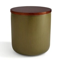 Lynton Olive Ribbed Kitchen Canister 7 Lynton Olive Ribbed Kitchen Canister -Kitchen Supplies 30893320 alt02