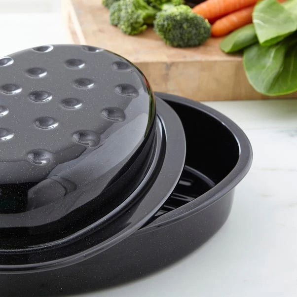 Vitreous Enamel 30cm Oval Roaster 4 Vitreous Enamel 30cm Oval Roaster - Image 2