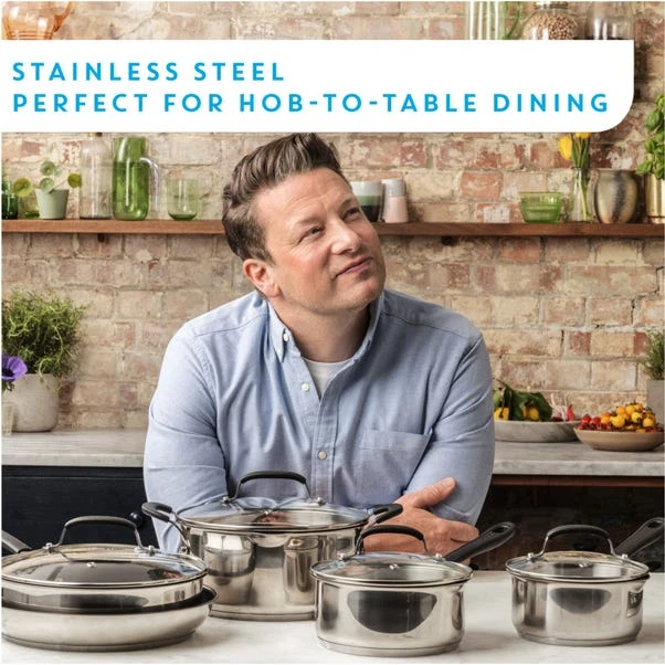 Jamie Oliver By Tefal Quick & Easy Stainless Steel Frying Pan, 28cm 5 Jamie Oliver By Tefal Quick & Easy Stainless Steel Frying Pan, 28cm - Image 3