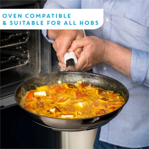 Jamie Oliver By Tefal Quick & Easy Stainless Steel Frying Pan, 28cm 6 Jamie Oliver By Tefal Quick & Easy Stainless Steel Frying Pan, 28cm - Image 4