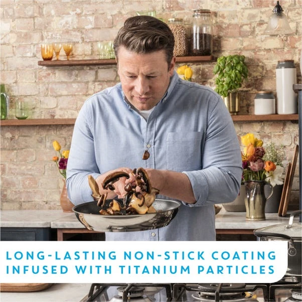 Jamie Oliver By Tefal Quick & Easy Stainless Steel Frying Pan, 28cm 7 Jamie Oliver By Tefal Quick & Easy Stainless Steel Frying Pan, 28cm - Image 5