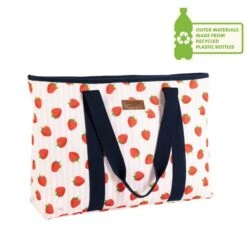 Strawberries & Cream 25 Litre Insulated Family Picnic Tote Bag With Shoulder Strap -Kitchen Supplies 30911475 alt01