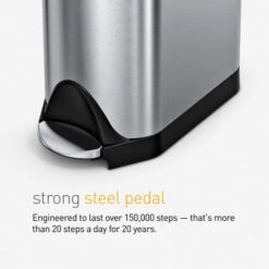 Simplehuman Simple Human Stainless Steel Butterfly Pedal Bin -Kitchen Supplies 30915827 alt04