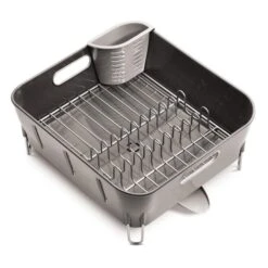 Simplehuman Simple Human Grey Plastic Dishrack -Kitchen Supplies 30916685 alt02