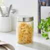 Ribbed Glass Textured Jar -Kitchen Supplies 30923372