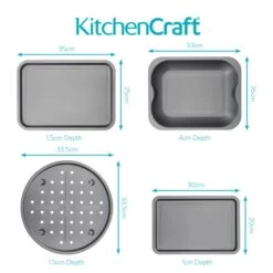 Kitchen Craft Set Of 4 Non-Stick Roasting And Baking Trays -Kitchen Supplies 30934082 alt04