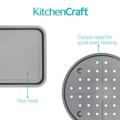 Kitchen Craft Set Of 4 Non-Stick Roasting And Baking Trays -Kitchen Supplies 30934082 alt05