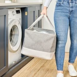 Minky Waterproof Laundry Basket -Kitchen Supplies 30937521 alt01