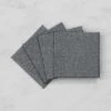 Set Of 4 Silver Honeycomb Faux Leather Coasters -Kitchen Supplies 30938332