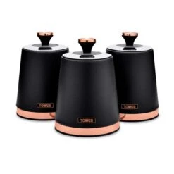 Set Of 3 Tower Cavaletto Kitchen Canisters