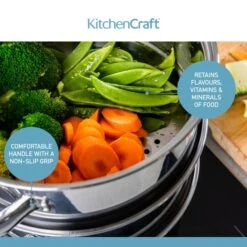 Kitchen Craft KitchenCraft 3-Tier Food Steamer With Glass Lid -Kitchen Supplies 30942544 alt05