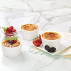 Set Of 6 Crème Brulee Set With Ramekins And Baking Tray