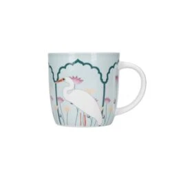 Kitchen Craft Kitchencraft Set Of 4 Exotic Birds Green Stoneware Mugs -Kitchen Supplies 30948702 alt03
