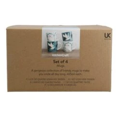 Kitchen Craft Kitchencraft Set Of 4 Exotic Birds Green Stoneware Mugs -Kitchen Supplies 30948702 alt06