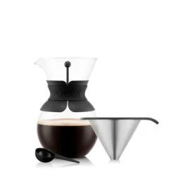 Bodum Black Pour Over Coffee Maker With Permanent Filter, 1L -Kitchen Supplies 30957450 alt04